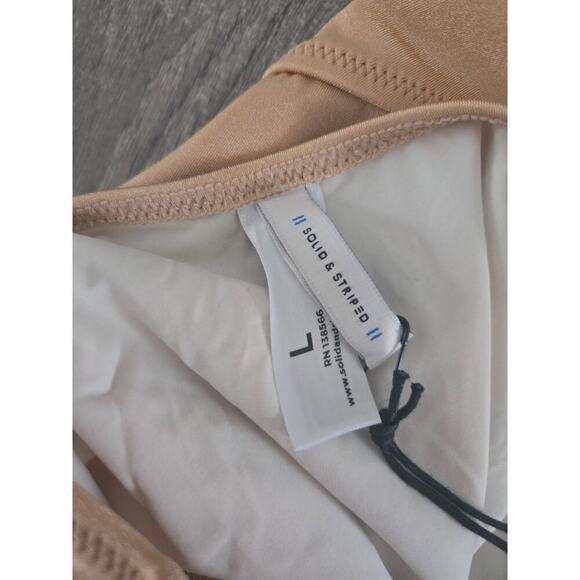 NWT Solid & Striped Claudia The Cut Out Assymetric Swim Suit size L - Picture 4 of 6